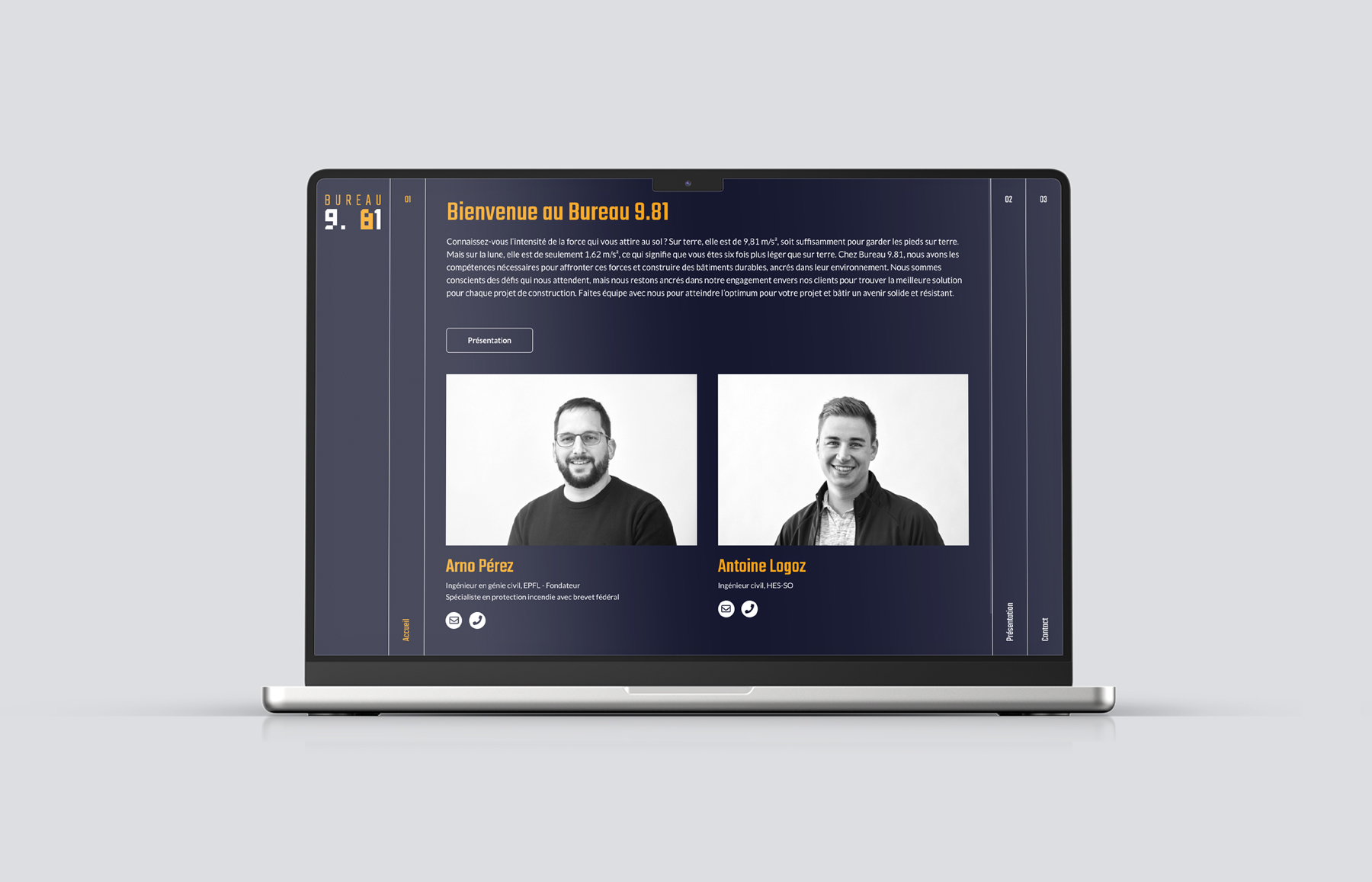 Développement du site de Bureau 9.81