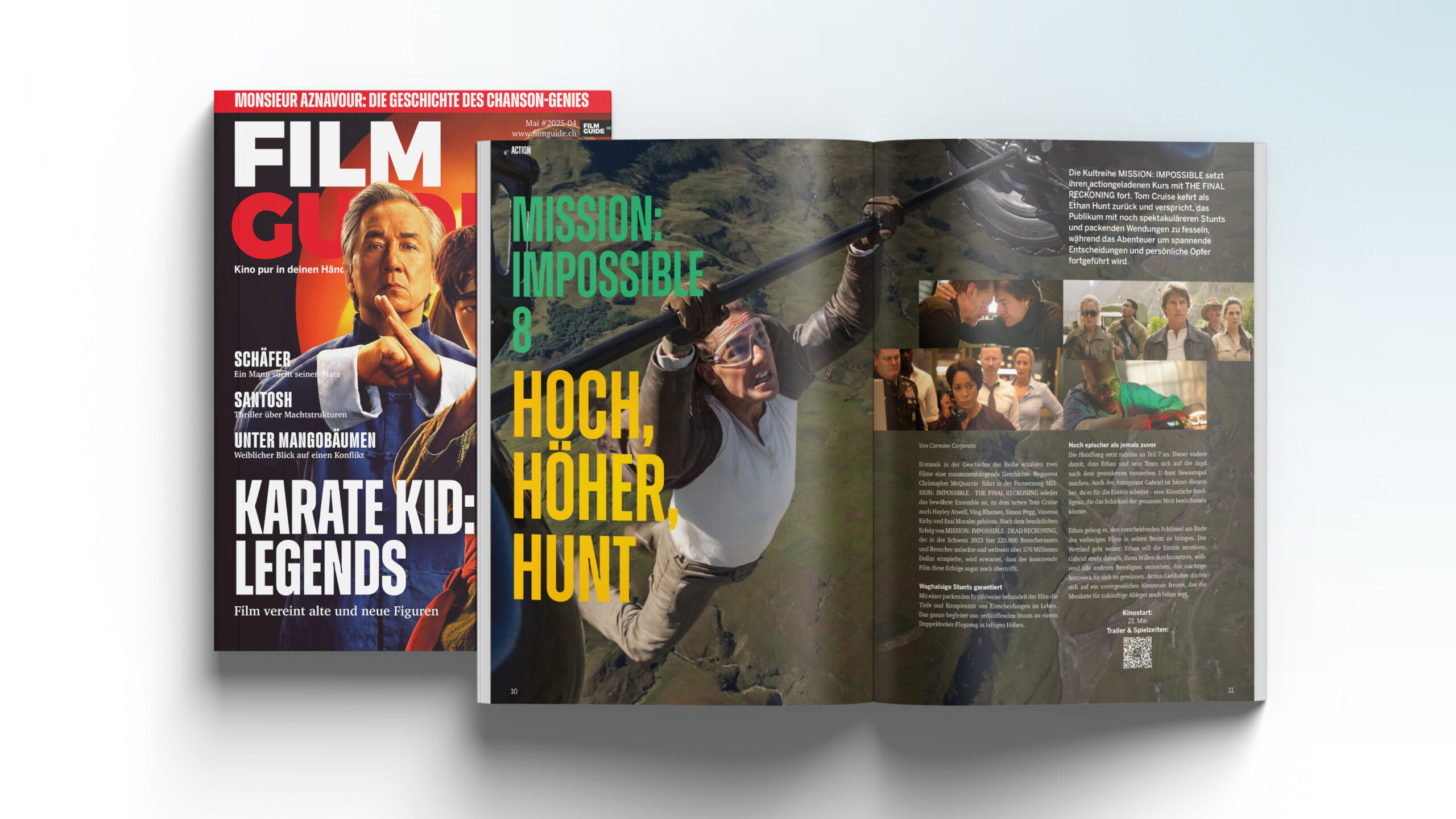 Mise en page du magazine Film Guide