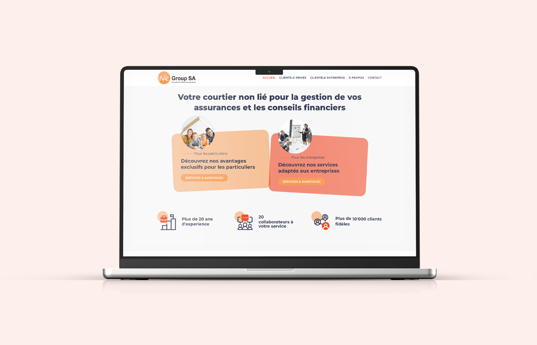 Mise à jour UX et UI du site wegroup.ch