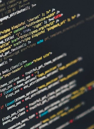monitor showing Java programming